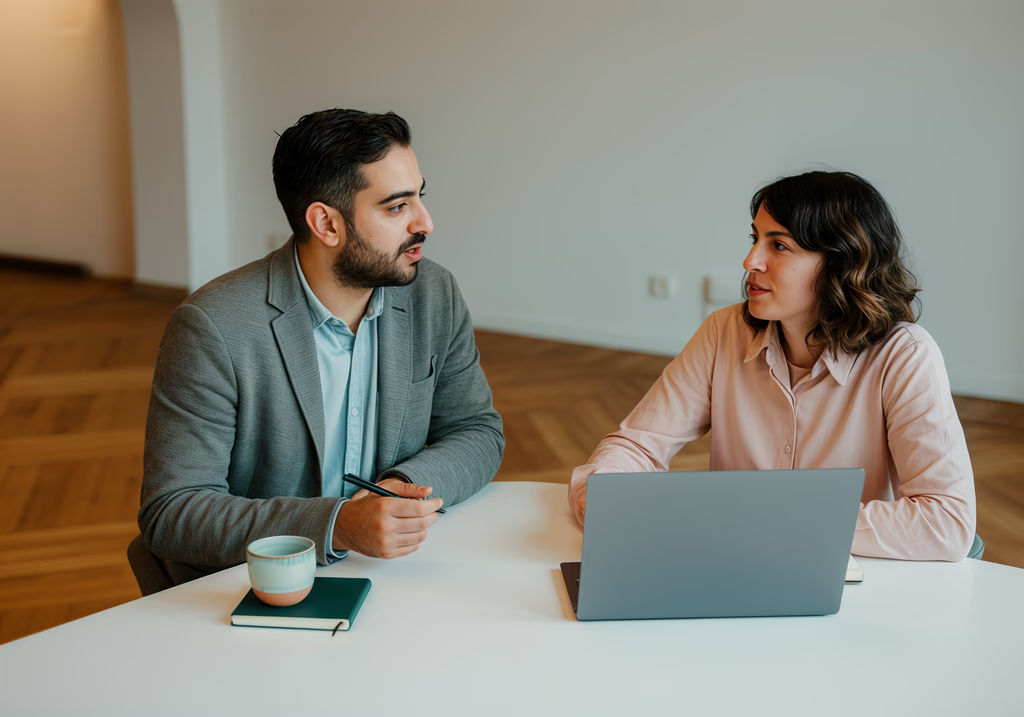 Colleagues discussing