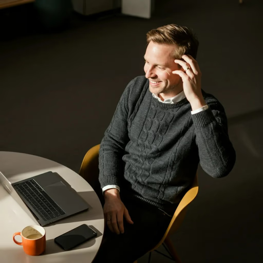Working at desk